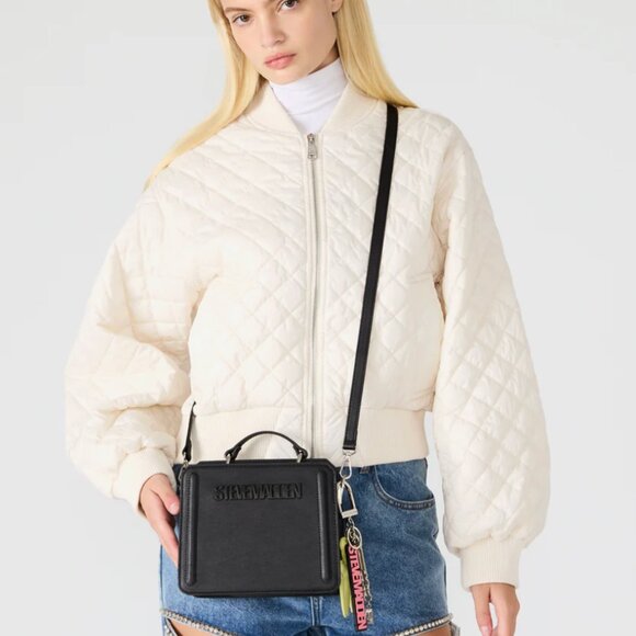 NIB STEVE MADDEN EVELYN BAG SCARF CHARM BOX GIFT SET BLACK $154 - Picture 7 of 8